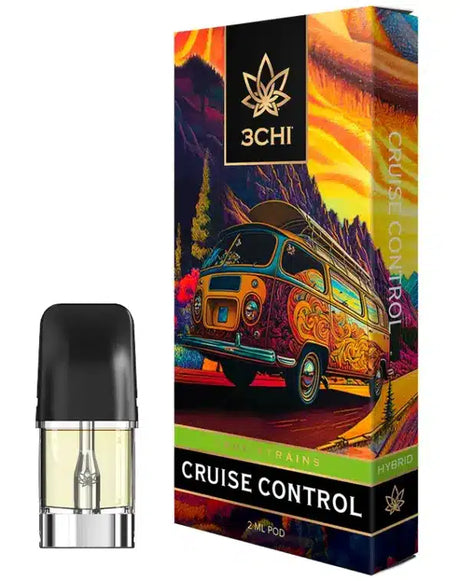 Packaging and Pod for 3Chi's Cruise Control True Strain Vape Pod 2g