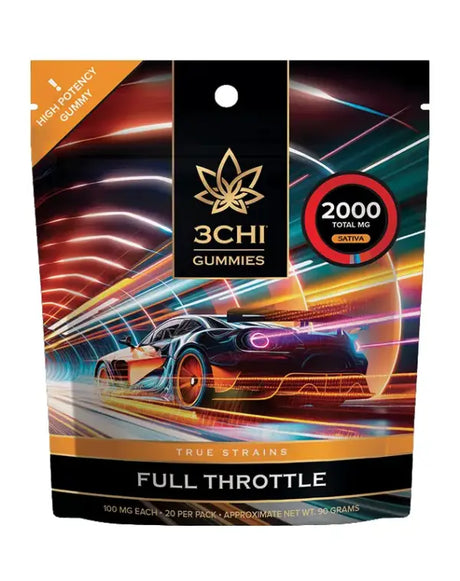 3Chi's High Potency Full Throttle True Strain Gummies- 20ct