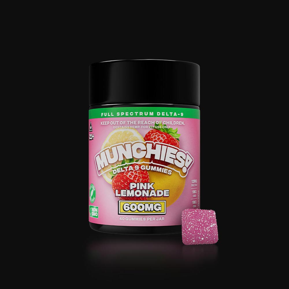 Munchies Pink Lemonade Full-Spectrum Delta-9 THC Gummies