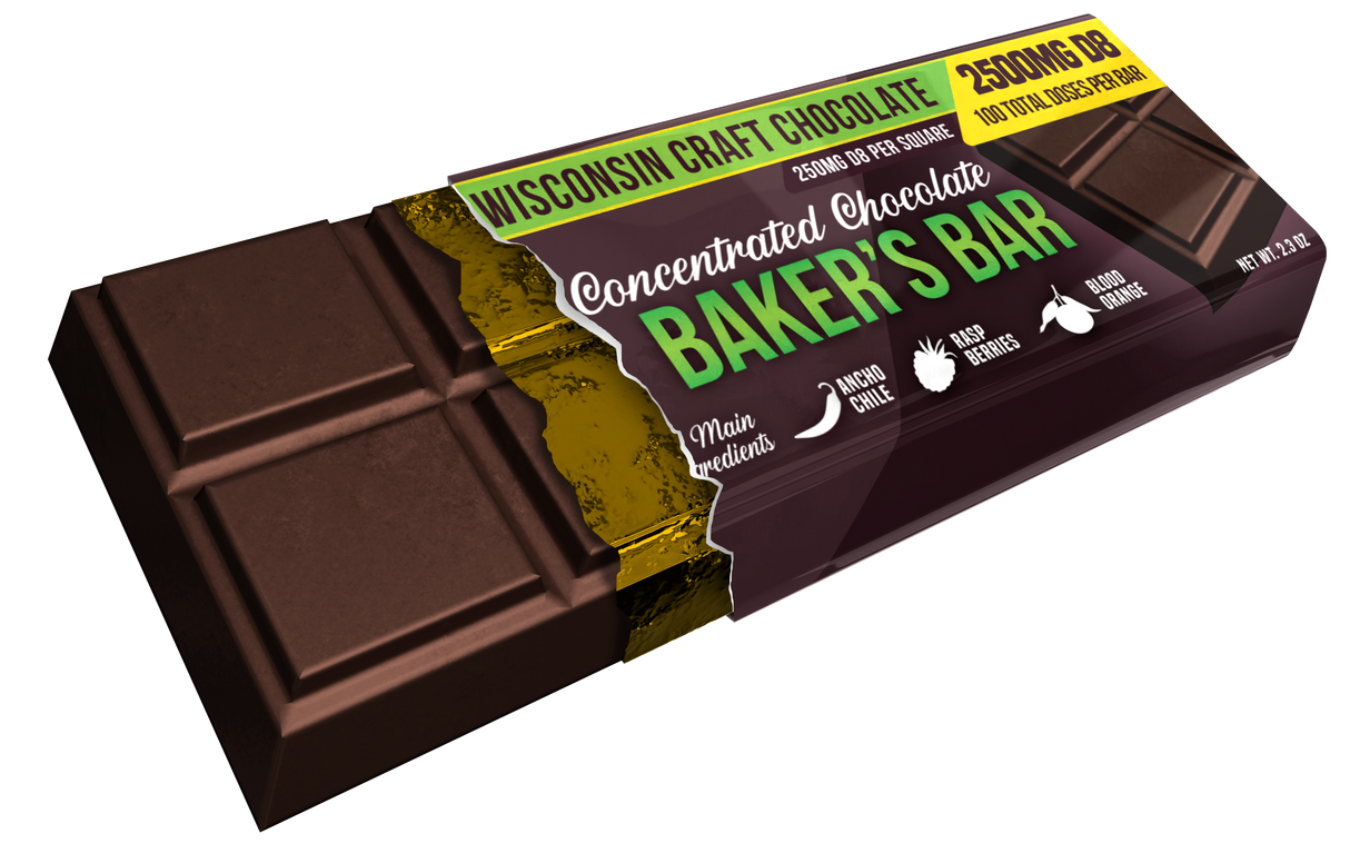 3 Tall Pines Baker's Bar - Delta 8 Chocolate Bar