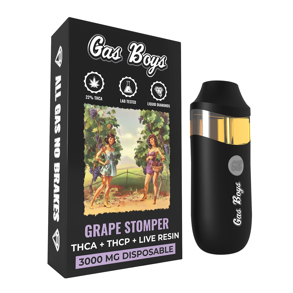 Gas Boys Grape Stomper Live Resin THCa THCp Disposable 3g