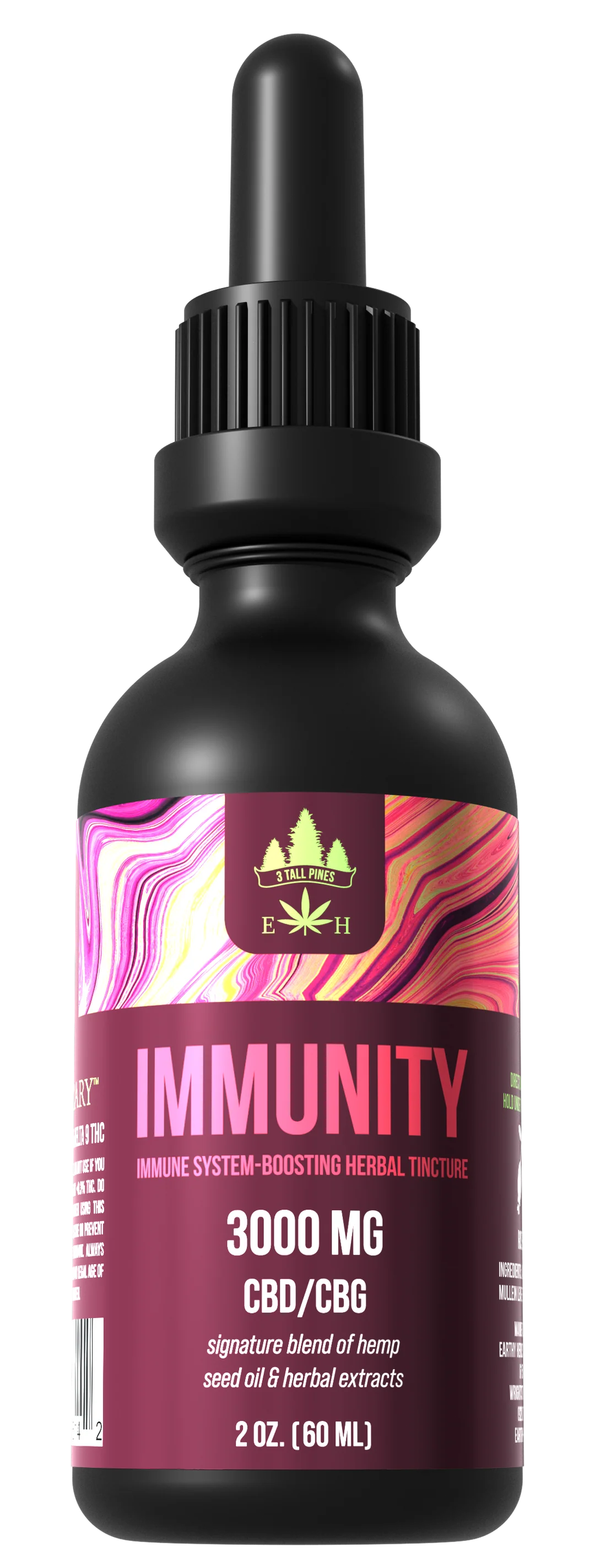 3 Tall Pines Immunity Herbal Tincture CBD CBG