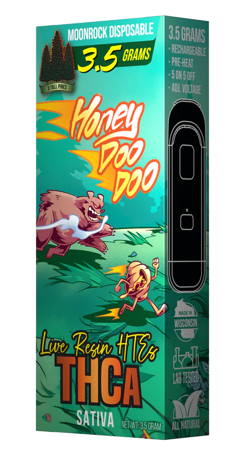 3 Tall Pines' Live Resin HTE THCa Honey Doo Doo Disposable 3.5g Vape 