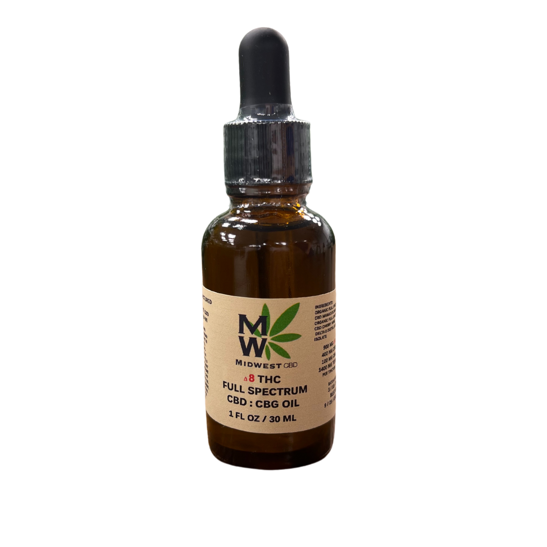 Midwest CBD Delta 8 Full Spectrum CBD: CBG Oil