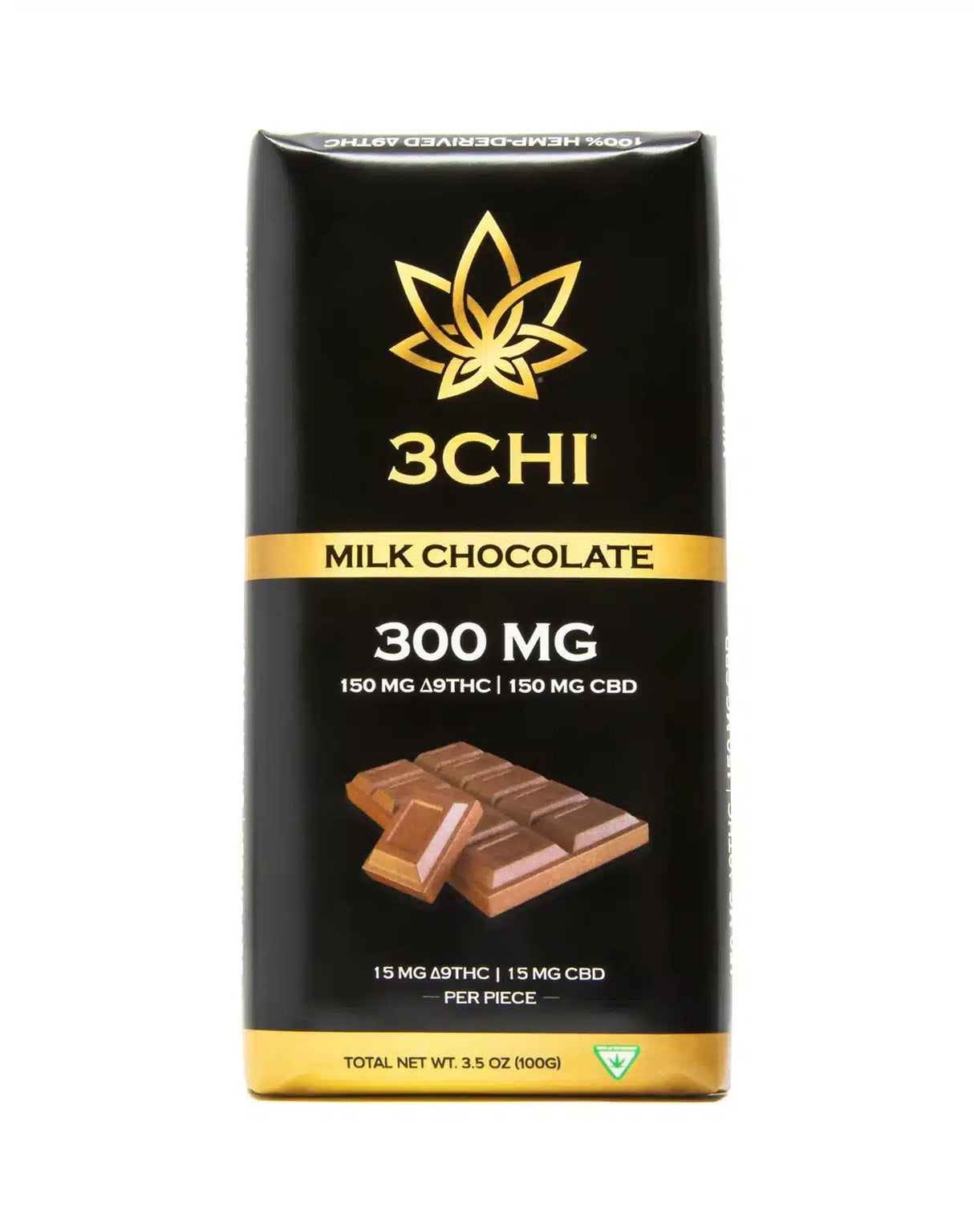 3Chi 1:1 Delta 9 THC CBD Milk Chocolate Bar