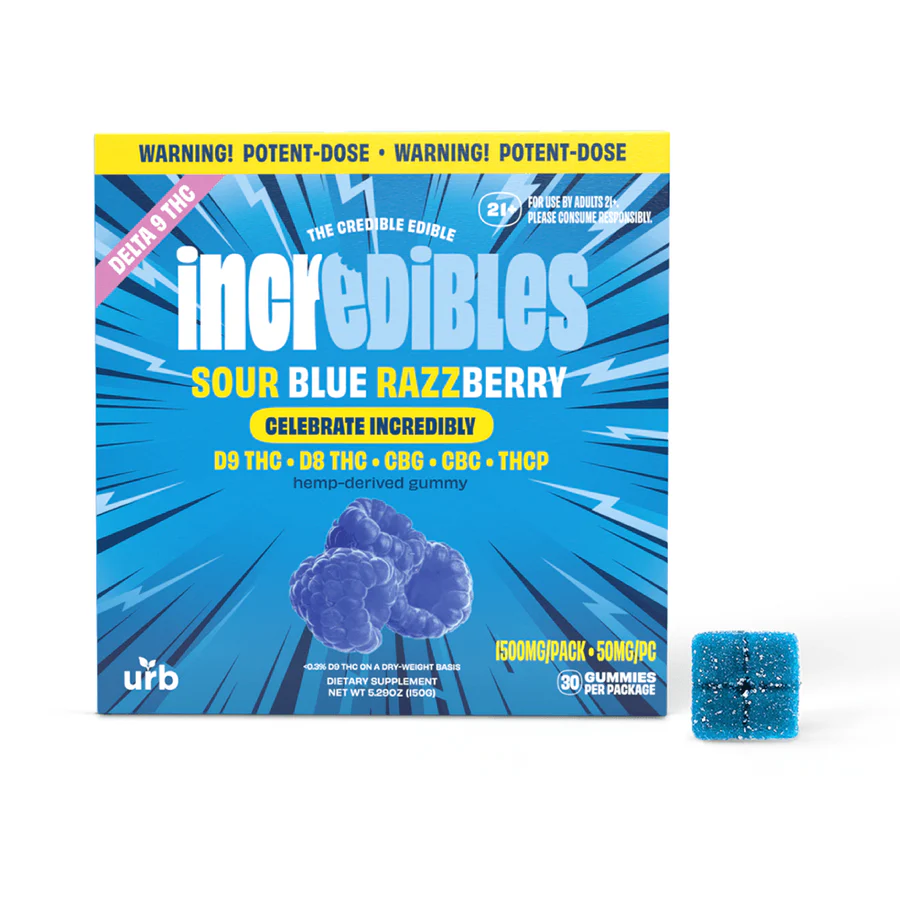 IncrEdibles Celebrate Incredibly Blue Razzberry 50mg Gummies